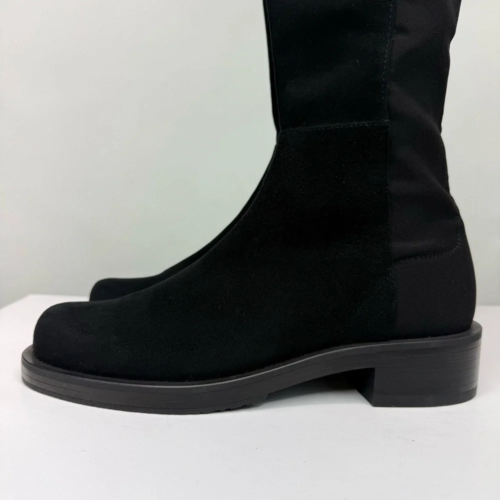 New Stuart Weitzman 5050 Bold Over The Knee Boot Black Sz 6.5
